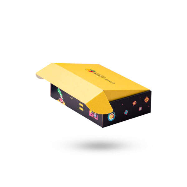 yellow and black mailer boxes