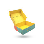 yellow and green mailer boxes