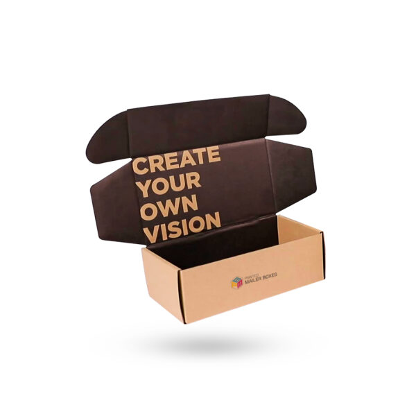 brown and black mailer boxes