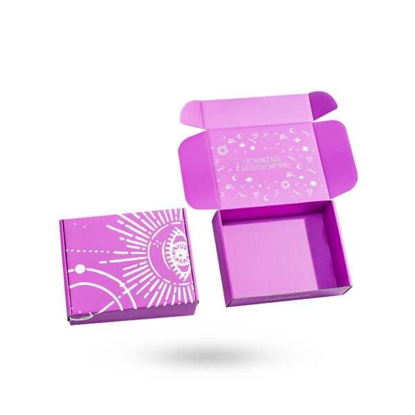custom printed purple mailer boxes